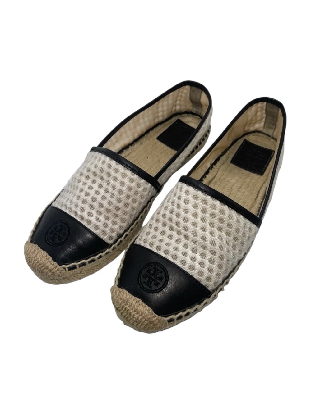 Tory Burch‎ Grenada A-line Espadrilles Women’s 6.5 US White Black Jute